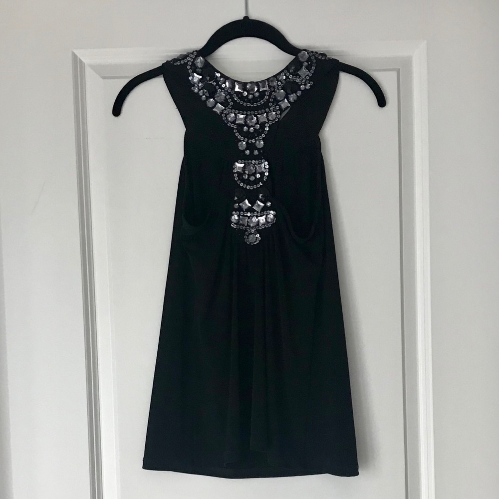 Express Jewel Embellished Racerback Top - Picture 2 of 7
